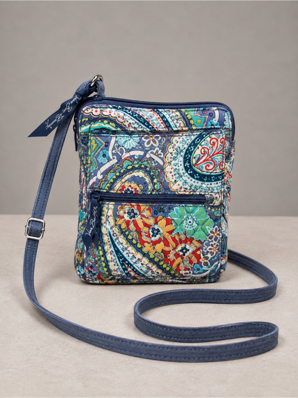 Vera Bradley Citrus Paisley Mini Crossbody Bag Purse Cottage Bohemian Retired
